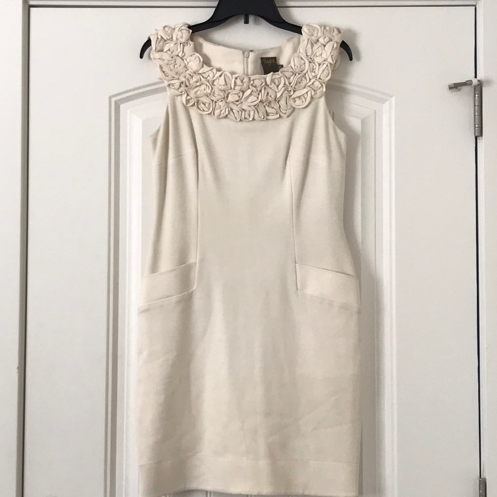 Taylor Cream Dress With Floral Detail